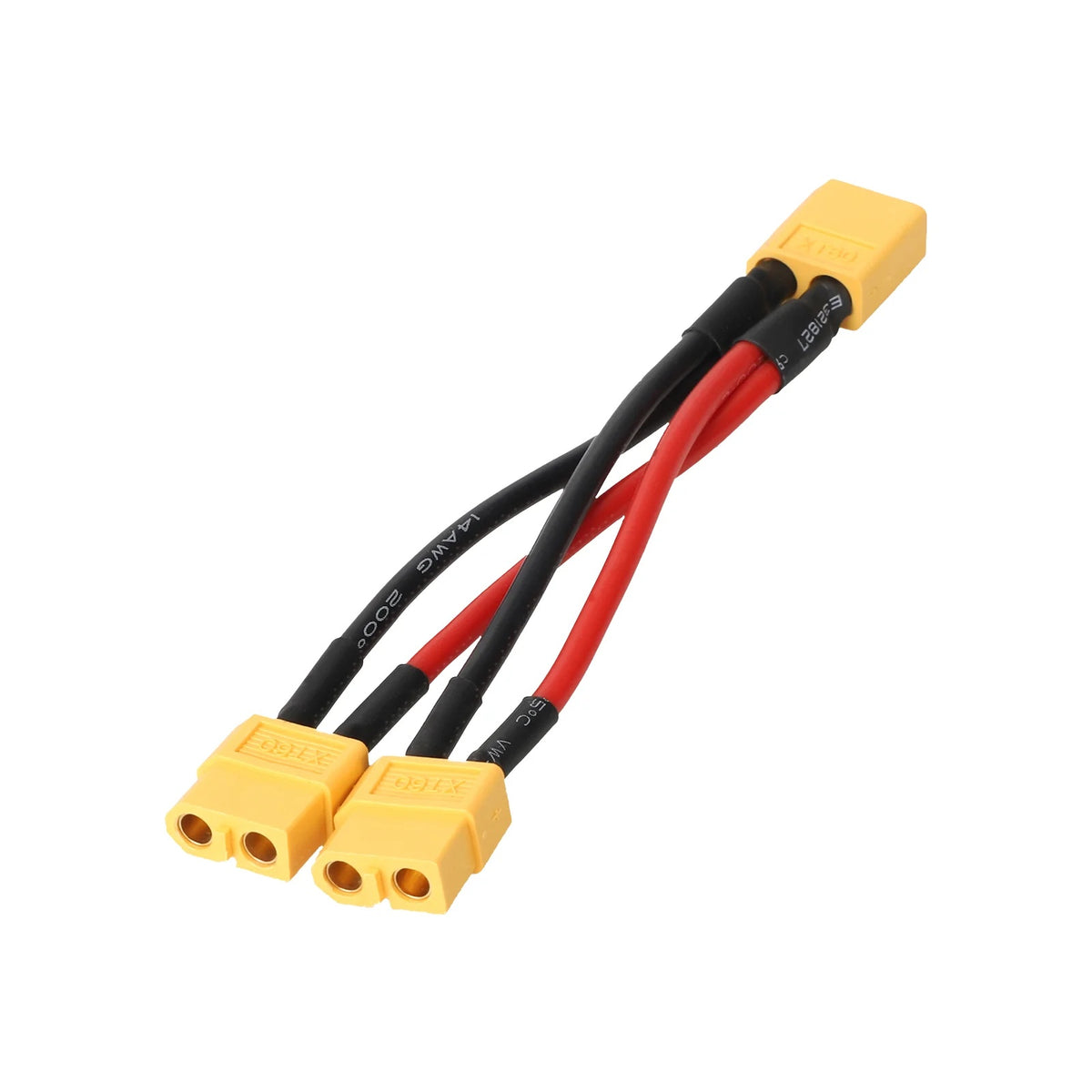 XT60 Paralelinis Kabelis 1 Kištukas į 2 Lizdus (14 AWG)