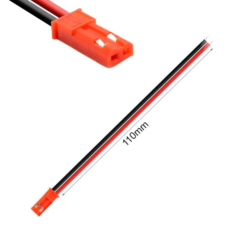 JST 2 Kontaktų Lizdas su 10cm Kabeliu (22 AWG)