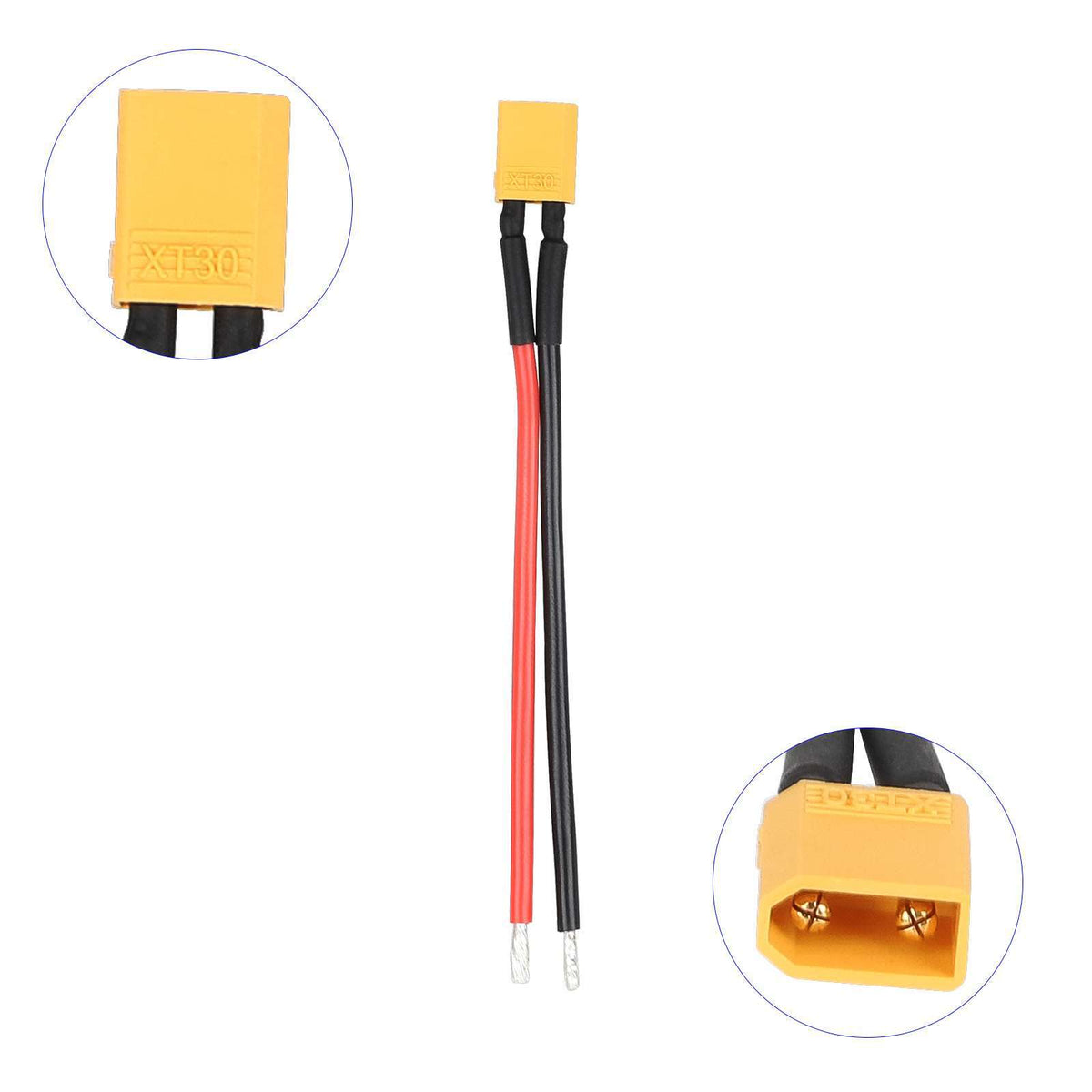 XT30 Jungtis su 10cm Kabeliu (14 AWG)