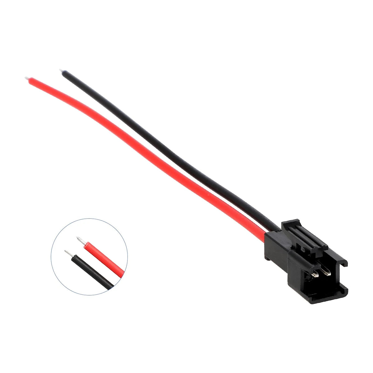 JST SM 2-Pin moteriška jungtis su laidu, 10 cm
