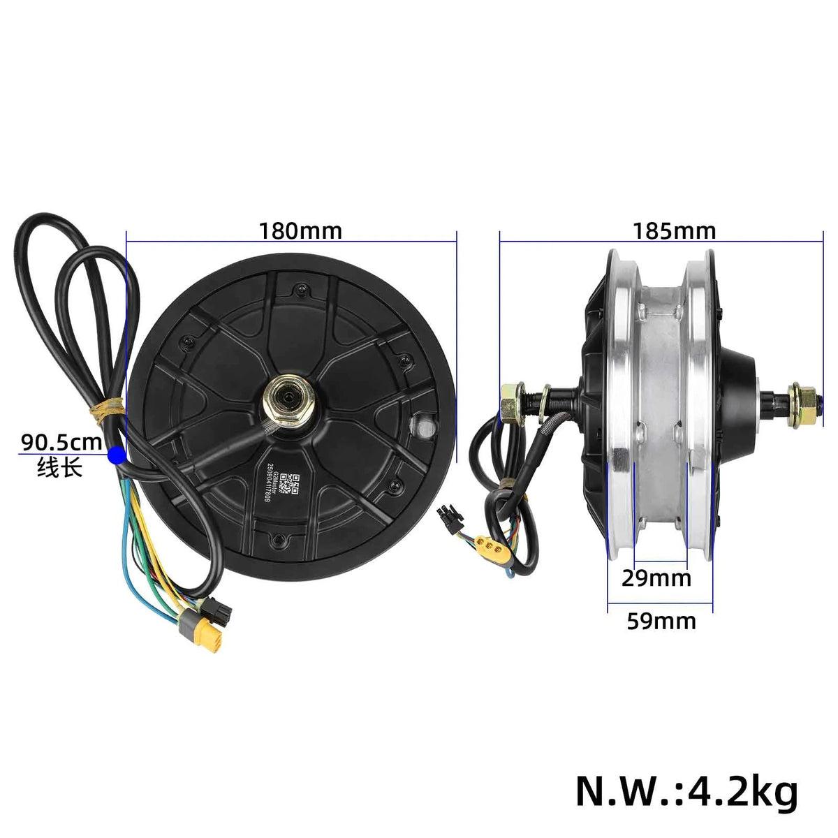 Priekinio rato variklis, tinkantis KuKirin G2 Master elektriniam paspirtukui.