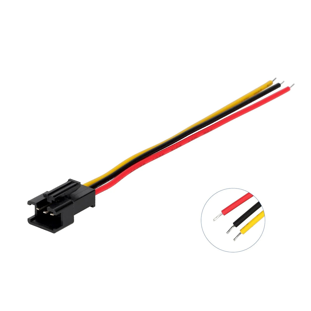 JST SM 3-Pin Moteriška Jungtis su Laidu (10cm)