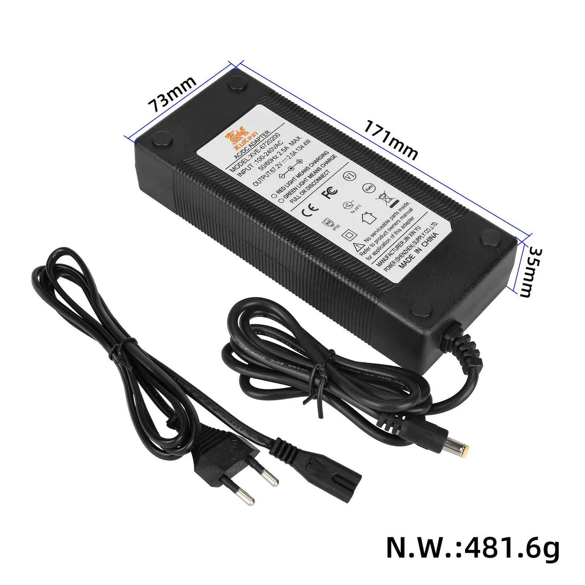 Įkroviklis 67.2V 2.0A DC2.1 | KuKirin G4