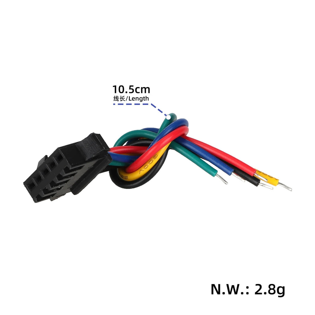 JST SM 5-Pin Vyriška Jungtis su Laidu (10cm)