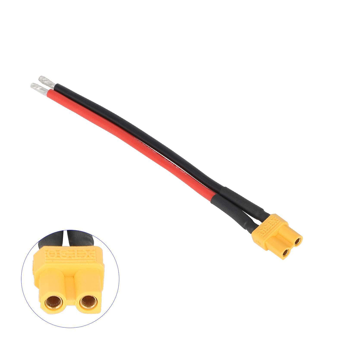 XT30 Jungtis Lizdas su 10cm Kabeliu (14 AWG)