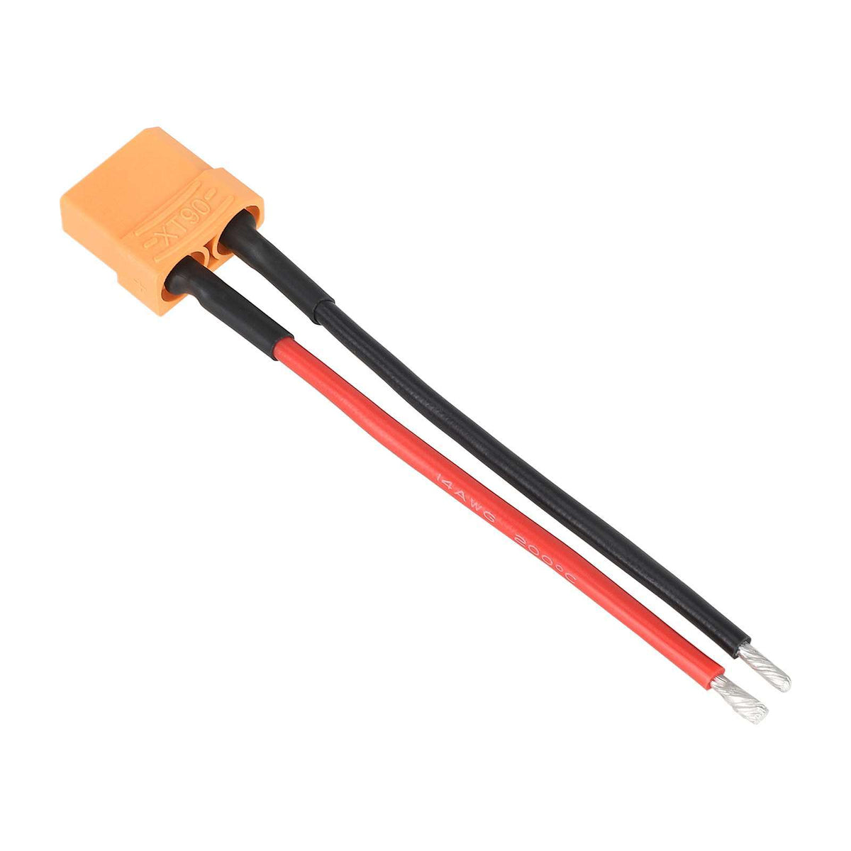 XT90 Jungtis Lizdas su 10cm Kabeliu (14 AWG)