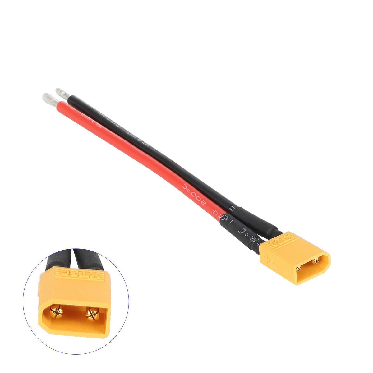 XT30 Jungtis su 10cm Kabeliu (14 AWG)