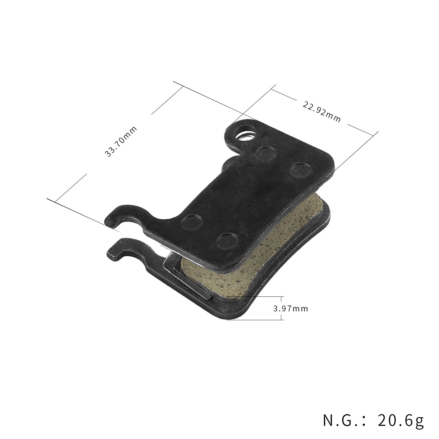Pusiau metalinės stabdžių kaladėlės, suderinamos su Shimano BR-M975 / M966 / M965 / M800 / M776 / M775 / M765