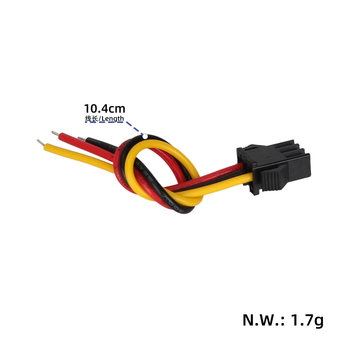 JST SM 3-Pin vyriška jungtis su laidu, 10 cm