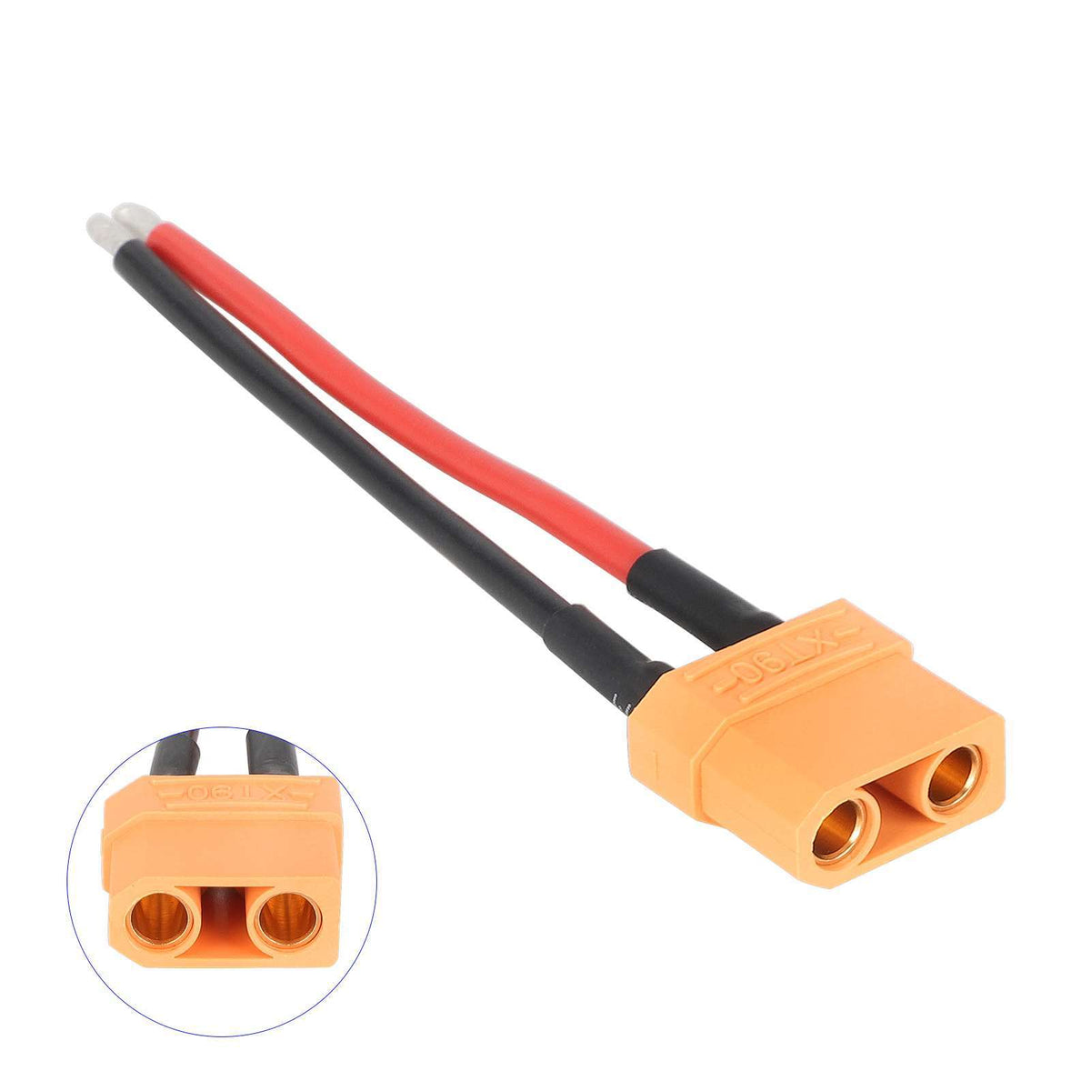 XT90 Jungtis Lizdas su 10cm Kabeliu (14 AWG)