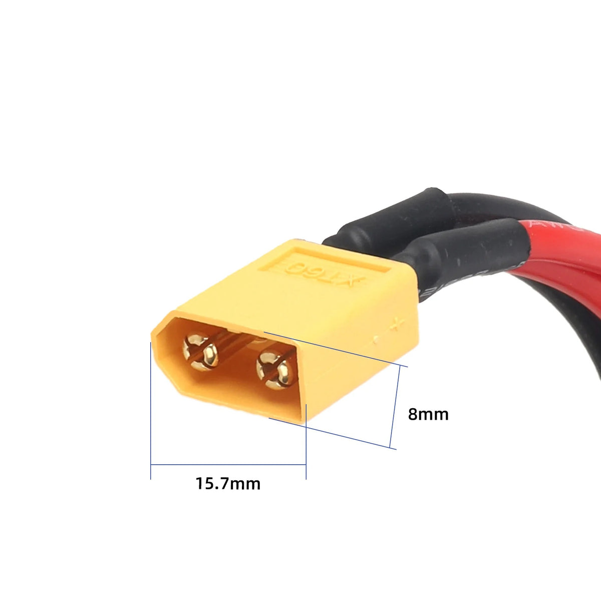 XT60 Paralelinis Kabelis 1 Kištukas į 2 Lizdus (14 AWG)