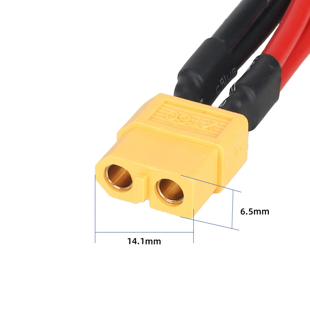 XT60 Paralelinis Kabelis 1 Lizdas į 2 Kištukus (14 AWG)