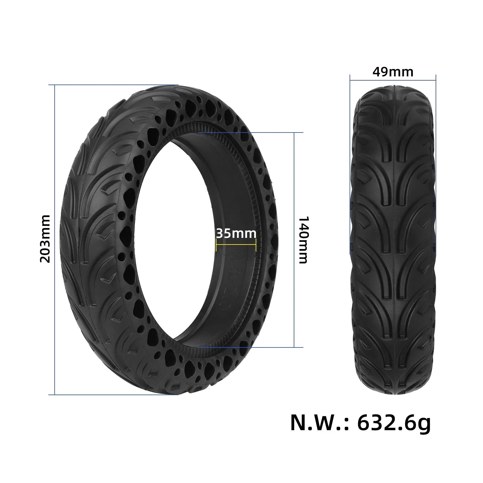 Pilnavidurė 8,5" padanga Xiaomi paspirtukui