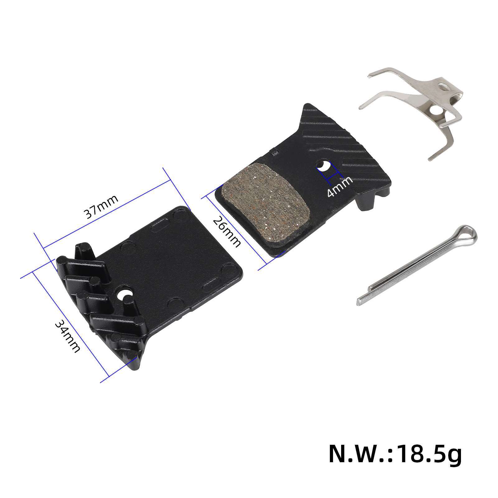 Diskinių stabdžių kaladėlės su aušinimo plokštele – suderinama su Shimano Deore XT / SLX / Ultegra / 105 / GRX