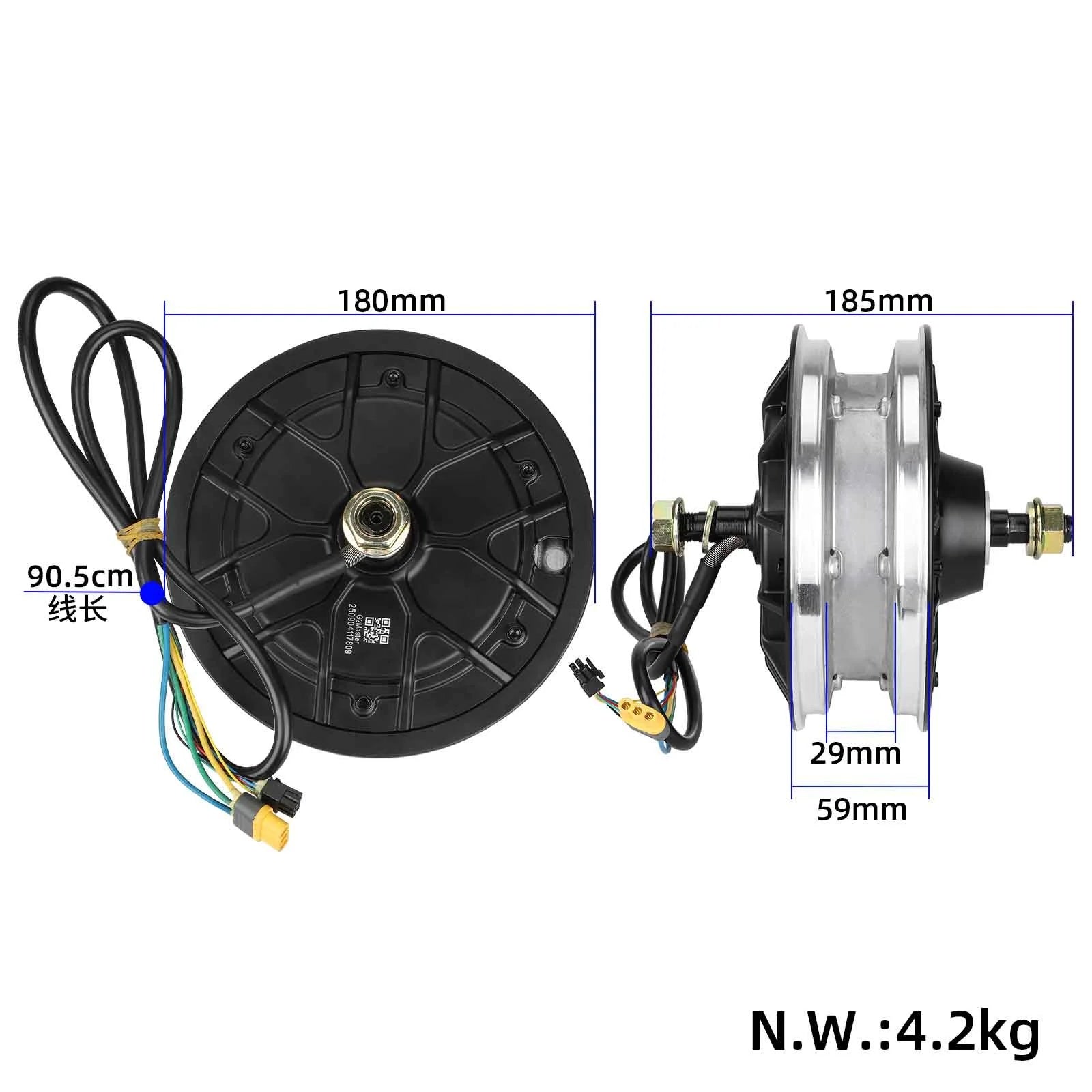 Priekinio rato variklis, tinkantis KuKirin G2 Master elektriniam paspirtukui. - Image 2