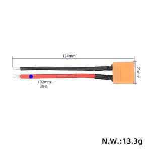 XT90 Jungtis Lizdas su 10cm Kabeliu (14 AWG)
