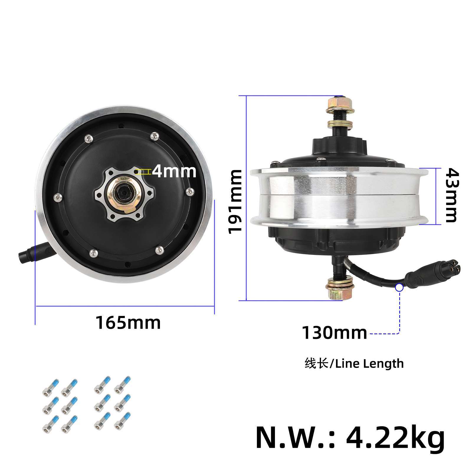Originalus priekinio rato variklis, tinkantis KuKirin G3 Pro elektriniam paspirtukui. - Image 3
