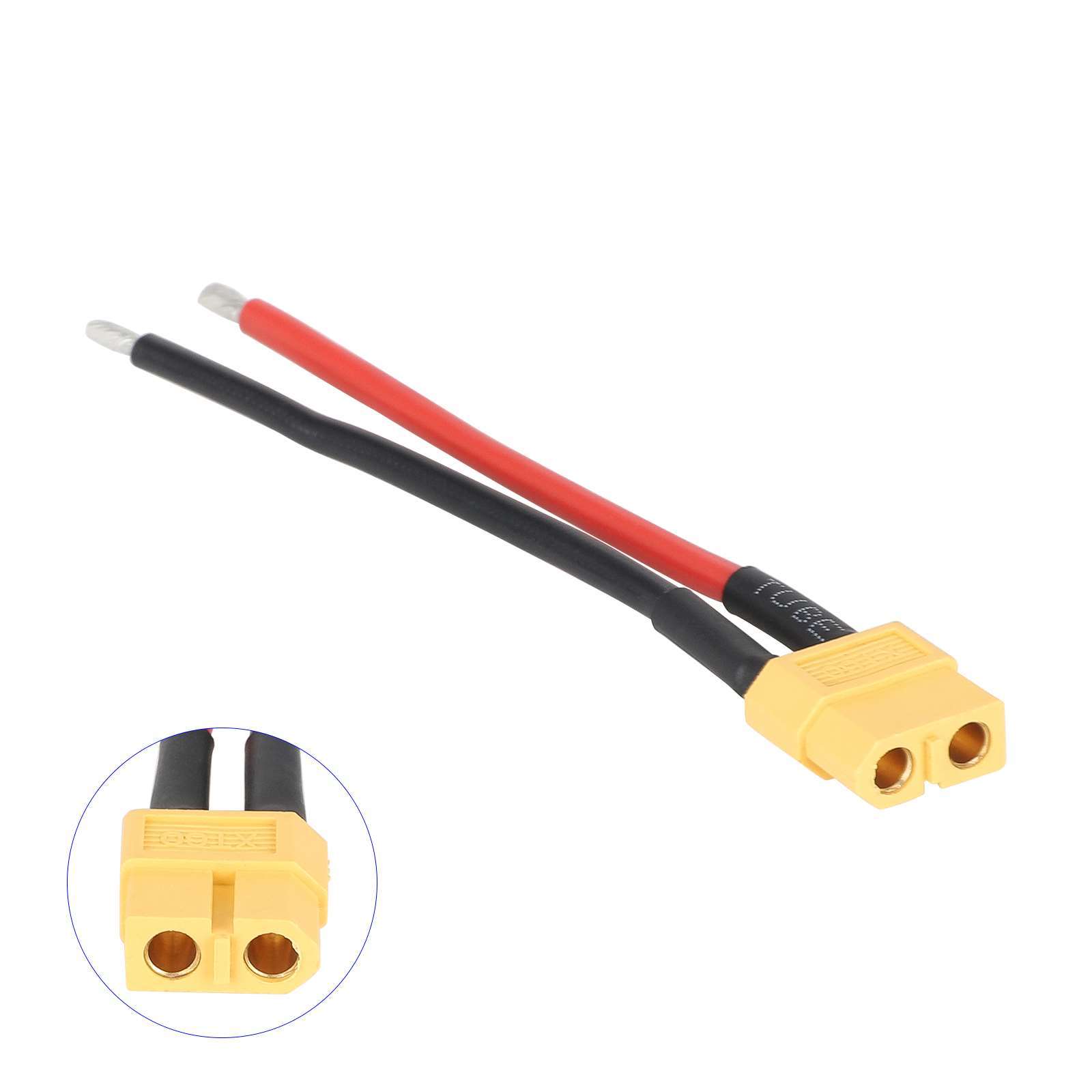 XT60 Jungtis Kištukas su 10cm Kabeliu (14 AWG) - Image 3