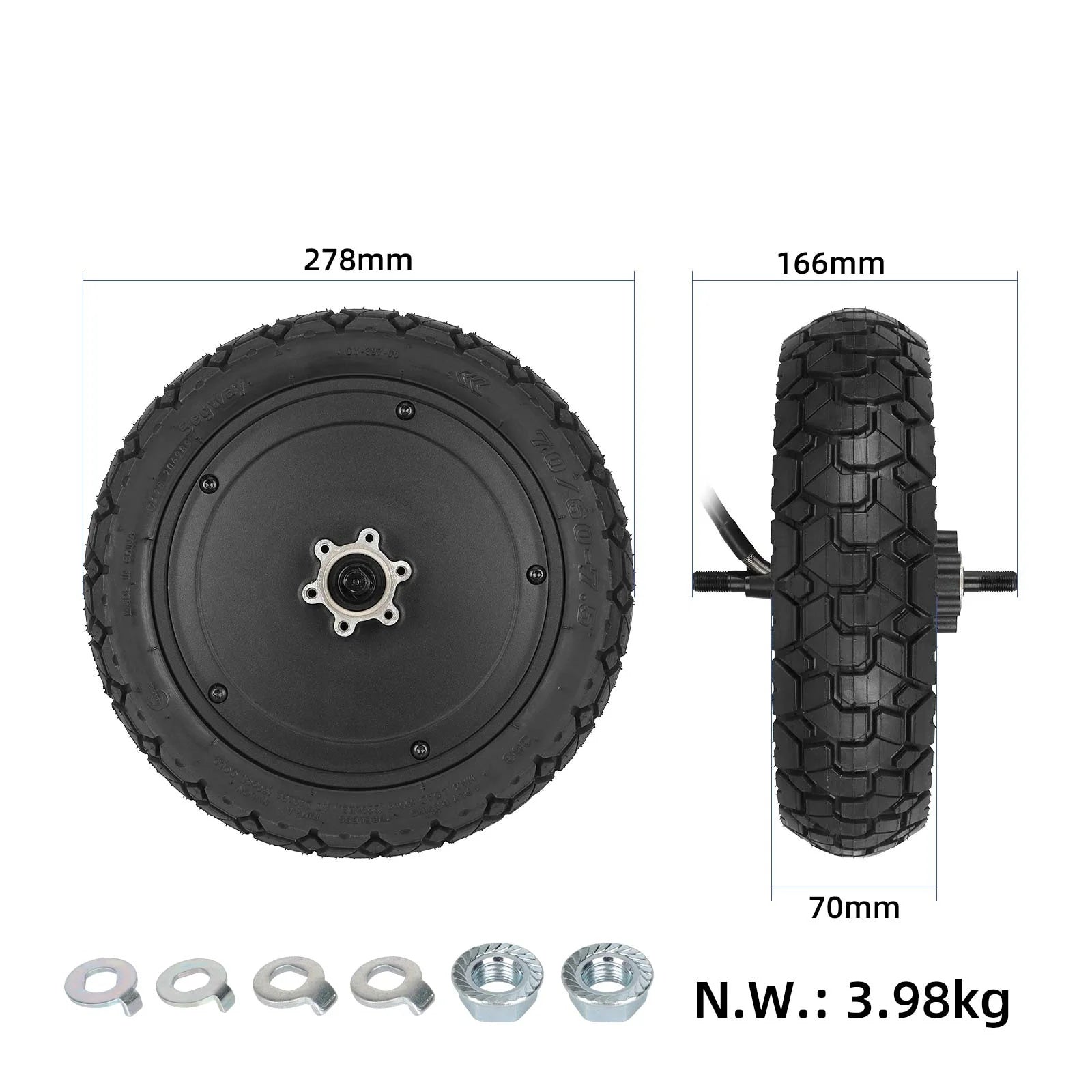 Originalus Ninebot ZT3 ir ZT3 Pro variklis (48V 650W) su gamykline Segway 70/60-7.5 padanga. - Image 5